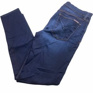HUDSON MIDRISE NICO SUPER SKINNY JEANS SOZE 29 STRETCH BLUE DARK WASH EUC